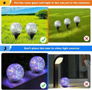 Solar Globe Lights Outdoor Waterproof-Solar Balls-Solar Garden Lights-Solar Orbs for Outside 4 Pack Cracked Glass Ball for Lawn Patio Yard Backyard Decorations, DS-XBQ-1-1-1 by GreenHaven Gardens
