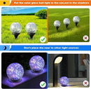 Solar Globe Lights Outdoor Waterproof-Solar Balls-Solar Garden Lights-Solar Orbs for Outside 2 Pack Cracked Glass Ball for Lawn Patio Yard Backyard Decorations, DS-XBQ-1-1-1 by GreenHaven Gardens