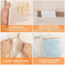 4-Piece Medium Durable Organic Cotton Mesh Laundry Bags with Sturdy Zippers and Breathable Mesh are Delicate Laundry Bags for Underwear, Clothes, Pants and Socks by TinyTreasures Baby Boutique