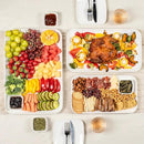 DELLING Serving Platter, 18/16/14inch Large Serving Tray, Serving Platters for Snacks, Fruit, Turkey, Dessert, Serving Trays for Entertaining at Parties and Weddings, Microwave Dishwasher Oven Safe by CozyNest Decor