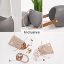 Wall Planters -Ellie- | Hanging Ceramic Plant Pots 3 Pieces | Wall Decoration for Indoors, Balcony and Garden | Grey (Matte) by GreenHaven Gardens