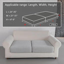 Couch Cushion Covers for Sectional Sofa, Stretch Soft Sofa Slipcovers Washable Wear-Resistant Universal Furniture Protector for Living Room(2 Seaters Covers, Light Gray) by CozyNest Decor