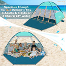 COMMOUDS Beach Tent Sun Shade for 3/4-5/6-7/8-10 Person, UPF 50+ Beach Sun Shelter Canopy Tent, Lightweight, Easy Set Up and Carry by TinyTreasures Baby Boutique