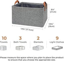 GRANNY SAYS Closet Storage Baskets, Collapsible Fabric Storage Bins with Metal Frame, Clothes Organizer Bins, Large Baskets for Shelves, Gray, 4-Pack by CozyNest Decor
