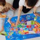 Jumbo Floor Puzzle for Kids,USA Map Puzzle Jigsaw Geography Puzzles,70 Piece US Map 50 States with Capitals,United States Puzzle for Ages 3-5,Preschool Learning Toys Gift for 4-8 Years Old by TinyTreasures Baby Boutique