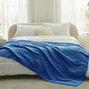 Amélie Home Chenille Knit Throw Blanket for Couch, Checkered Texture Decorative Soft Blanket for Sofa, Bed & Living Room, 50"x60", Blue by CozyNest Decor