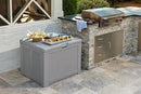 Rubbermaid Medium Resin Outdoor Storage Deck Box (74 Gal) Weather Resistant Gray Deck Organization for Home/Backyard/Pool Chemicals/Toys/Garden Tools/Porch/Patio Cushions by CozyNest Decor