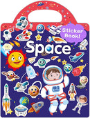 Benresive Reusable Sticker Book for Toddlers 2-4 Years, Fun Travel Stickers for Kids, Waterproof Sticker Books for Toddlers 1-3, Crafts Activities for Todddlers 1-3 2-4 3-5 - Space by TinyTreasures Baby Boutique