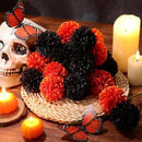 Kimura's Cabin 20Pcs Orange Fake Mums Flowers Artificial Silk Chrysanthemums Faux Ball Flower for Wedding Arrangement Fall Bouquets Home Table Decoration Halloween Decor(Orange) by CozyNest Decor