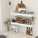 Deep Floating Shelves, 12'' Deep Rustic Large Floating Shelves Set of 2, White Shelves for Wall 36 Inches Long, Wood Shelves for Living Room Laundry Room Bedroom Kitchen Home Office - White by CozyNest Decor