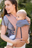 Beco Baby Carrier 8 Hybrid Newborn to Toddler (7-45lbs) - All in 1 Mesh Backpack, Front and Hip Carrier with Adjustable Seat - Cooling Ergonomic Carrier (Rose Love) by TinyTreasures Baby Boutique
