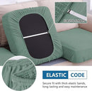 hyha Waterproof Sectional Couch Covers, Non Slip Sofa Couch Cushion Covers L Shape, Thick Stretch Jacquard Fabric, Washable Sofa Slipcovers with Elastic Bottom (1 Piece for Chaise XL, Green) by CozyNest Decor
