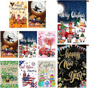 Moukeren 8 Pack 28 x 40 Inch Large Seasonal Garden Flags Decorative Holiday Flags Double Sided Polyester Festive for Outside Lawn Yard Outdoor Easter Independence Day Patriotic Decorations(Classic) by GreenHaven Gardens
