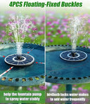 SZMP Solar Fountain Upgraded 100% Glass Panel, 3.5W Floating Solar Powered Water Pump Built-in 2000 Battery with 7 Nozzle & 4 Fixer, Solar Bird Bath Fountains for Garden, Pond, Outdoor (White) by GreenHaven Gardens