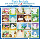 4Pcs Bible Paint by Sticker Books Sticker by Number Books Activity Book Stickers Puzzle Book Christian Craft Art Gift Set Party Favor with Jesus Bible Cross 32 Pictures by TinyTreasures Baby Boutique