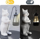 Solar Cat Garden Statue 10 Inch Porch Patio Decor for Outside Yard Decoration Outdoor Unique Housewarming Gardening Birthday Gifts for Cat Lovers Women Grandma by GreenHaven Gardens