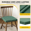 downluxe Indoor Chair Cushions for Dining Chairs, Soft and Comfortable Textured Foam Kitchen Chair Pads with Ties and Non-Slip Backing, 16" x 16" x 2", Dark Green, 6 Pack by CozyNest Decor
