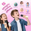 Mini Karaoke Machine for Kids Adults, Kids Toys Karaoke Microphone Singing Speaker, Karaoke Player with 2 Wireless Mic Party, Birthday Gifts for Girls Ages 4, 5, 6, 7, 8, 9, 10, 12+ Years Old(Beige) by TinyTreasures Baby Boutique