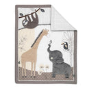 Lambs & Ivy Baby Jungle Animals 4-Piece Gray/White/Taupe Crib Bedding Set by TinyTreasures Baby Boutique