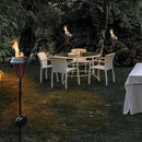 Garden Torch Large Flame - Deco Home Garden Torch Set of 2 | Citronella Garden Outdoor/Patio Outdoor Lighting Torch for Party Patio Pathway with Spikes and Deck Clamp | Caramel Black by GreenHaven Gardens