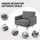 Oversized Accent Chair for Living Room Chairs Reading Arm Chair Comfy Modern Single Sofa Side Chairs with Metal Legs & Soft Cushion for Bedroom, Balcony,Waiting Room(Chenille, Dark Grey) by CozyNest Decor