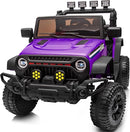 24V Kids Ride on Car, Kids Electric Vehicles Car Ride on Toy Truck for Toddlers w/Remote Control, 400W Motor - Purple by TinyTreasures Baby Boutique
