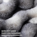 Cozy Faux Fur Throw Blanket for Bed Warm Fuzzy Throw Blanket, Soft Plush Thick Bubble Blankets for Bedroom and Living Room, Furry Luxury Blanket, 90 x 90,Tie-Dye Grey by CozyNest Decor