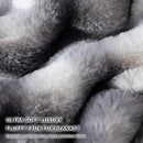 Cozy Faux Fur Throw Blanket for Bed-Warm Fuzzy Throw Blanket, Soft Plush Thick Bubble Blankets for Bedroom and Living Room, Furry Luxury Blanket, 90 x 108,Tie-Dye Grey by CozyNest Decor
