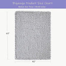 Bigacogo Chunky Knit Throw Blanket for Couch, 40x60 inches, 100% Hand Knitted with Thick Jumbo Chenille Yarn, Cozy Soft Large Rope Knot Cable Crochet Blankets for Sofa Bed Living Room, Light Grey by CozyNest Decor