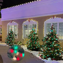 25Ft Red, White, and Green C9 Outdoor Christmas Lights with 26 Incandescent Bulbs (1 Spare), Extendable C9 Christmas String Lights for Tree, Roofline by GreenHaven Gardens