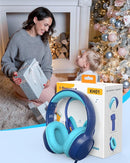 Tronsmart Kids Headphone for School Travel, Foldable Safe Volume 85/93dB, HD Stereo Sound Over-Ear Boys Girls Headphones for Kid, 3.5mm Kids Headphones with Cord for iPad, Kindle, Tablets,KH01(Blue) by TinyTreasures Baby Boutique