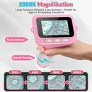 3" Screen Digital Microscope for Kids: 1000X Rechargeable Mini Pocket Portable Miniscope Magnifying Glass 4K Coin Jewelry Loupe Edu Science STEM Toy Xmas Gift 4-12 Boys Girls by TinyTreasures Baby Boutique
