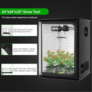 MELONFARM 2x2 Grow Tent, 24"x24"x32" Grow Tent, Double Transparent Viewing Door Indoor Grow Tent, Growing Tent with High Reflective Mylar & Floor Tray, Plant Tent for Indoor Hydroponics Growing by GreenHaven Gardens