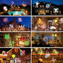 Holiday Projector Light, Syslux Halloween Christmas Projector Lights 16 HD Slides LED Waterproof Light Outdoor Indoor Light with Remote Control for Party Garden Halloween Xmas Holiday Landscape Decor by GreenHaven Gardens