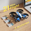 Holy Stone Mini Drone for Kids and Beginners RC Nano Quadcopter Indoor Small Helicopter Plane with Auto Hovering, 3D Flips, Headless Mode and 3 Batteries, Great Gift Toy for Boys and Girls, HS210 Blue by TinyTreasures Baby Boutique