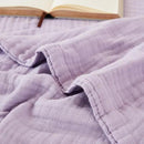 EMME Cotton Twin Blanket for Couch Soft Airy Muslin Bed Blankets Lightweight Breathable All Season Gauze, Lavender 60"x80" by CozyNest Decor