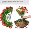 Artificial Fake Hanging Red Plants Flowers Basket for Outdoor Fall Winter Christmas, Faux Silk Daisy Mums Look Real UV Resistant for Outside Porch Home Patio Garden Yard Decoration by GreenHaven Gardens