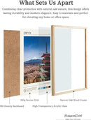 HesenDot Natural OAK Wood Framed Mount Fuji Wall Art, 12x16in Japanese Natural Scenery Canvas Wall Print, Classic Urban Landmark Wall Decor for Living Room, Bedroom,Office Gallery Set of 1 by CozyNest Decor