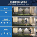 Peasur Solar Lights Outdoor Waterproof, 6Pack 140LED Bright Motion Sensor Security Lights 3 Modes, Solar Powered Fence Wall Light for Garden Yard Outside(Cool White) by GreenHaven Gardens