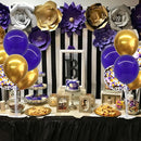 TONIFUL 4 Set Purple Gold Balloon Centerpieces for Table,Balloon Stand Kit for Graduation Decorations 2025 Class of 2025 Party Decorations,New Year,Anniversary,Birthday Decoration by TinyTreasures Baby Boutique
