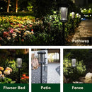 EcoGreen Outdoor Pathway Solar Light, 4pcs Pack,Garden Patio Balcony Walk Way Lights, Aluminum Leg, 5000K Daylight, IP65 Waterproof, 2.44*13.4in by CozyNest Decor