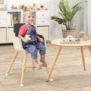 HONEY JOY Baby High Chair, 6-in-1 Eat & Grow Wooden Highchair/Toddler Chair with Removable Tray, 5-Point Harness, PU Cushion and Footrest, Convertible High Chair for Babies and Toddlers(Black) by TinyTreasures Baby Boutique