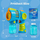 Sloosh 2 Packs Bubble Gun Machine with Refill Solution, Automatic Bubble Maker Blower for Kids, Outdoors, Party, Easter, Summer, Easter Basket Stuffers, Birthday Gift by TinyTreasures Baby Boutique