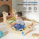 BlueWood 2024 8-in-1 Pikler Triangle Climbing Set Toddler Toys Indoor Baby Jungle Gym Climber Playground for Kids - Rainbow by TinyTreasures Baby Boutique