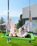 Tree Swing for Kids and Adults, 60" Waterproof Rectangle Platform Swing, 700lbs Heavy Duty with Adjustable Straps, Green by TinyTreasures Baby Boutique