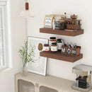 Floating Shelves for Wall - 24 Inch Wide x 12 Inch Deep Floating Shelves Set of 2-24W x 12D Wide Wall Shelf for Living Room Laundry Room Bedroom Kitchen Home Office by CozyNest Decor