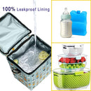 Breastmilk Cooler Bag with Ice Pack Fits 4 Baby Bottles Up to 9 Ounce Insulated Baby Bottle Bag Breast Milk Cooler on The Go with Strap Baby Bottle Cooler Bag for Nursing Mom Daycare or Travel by TinyTreasures Baby Boutique