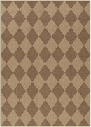 Lahome Checkered Easy Jute Indoor Outdoor Rug, 5x7 Area Rugs for Living Room Nature Large Dining Room Carpet, Washable Non Slip Indoor Outdoor Carpet for Home Office Bedroom Backyard Patio by CozyNest Decor