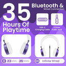 Puro Sound Labs PuroQuiet Plus Kids Noise Cancelling Headphones, Bluetooth Kids On Ear Headphones with Mic, Lightweight On-Ear Design, Studio-Grade Sound (Purple) by TinyTreasures Baby Boutique