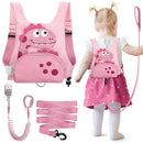 Dr.meter 3 in 1 Toddler Harness Leash + 8.2ft Anti Lost Wrist Link, Cute Dinosaur Kids Anti Lost Leash with Key Lock, Child Walking Harness for Parent Boys Girls Keep Kids Close, Travel Essensials by TinyTreasures Baby Boutique